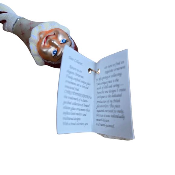 NWT Christopher Radko Jack Frost Icicle Ornament Red White Twist 6" - Picture 8 of 9